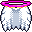 Angel wings with a pink halo